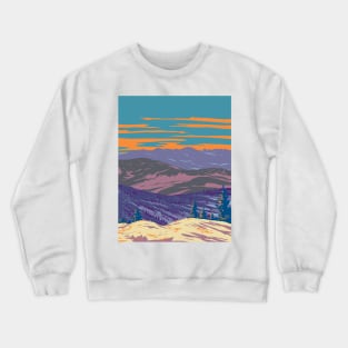 Sandwich Range in White Mountain National Forest New Hampshire USA WPA Art Poster Crewneck Sweatshirt